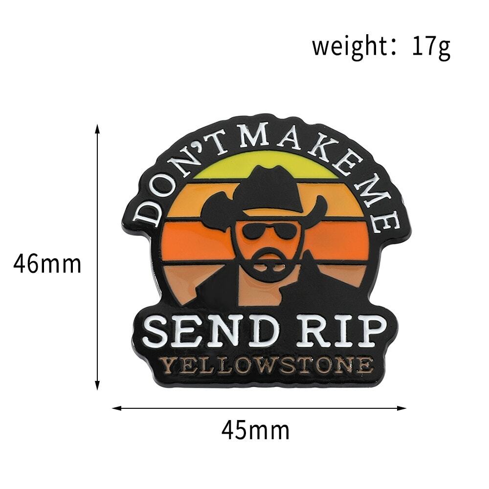 Yellowstone Dutton Ranch Send Rip John Dutton Keychain - Picture 2 of 4